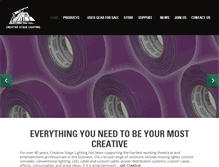 Tablet Screenshot of creativestagelighting.com
